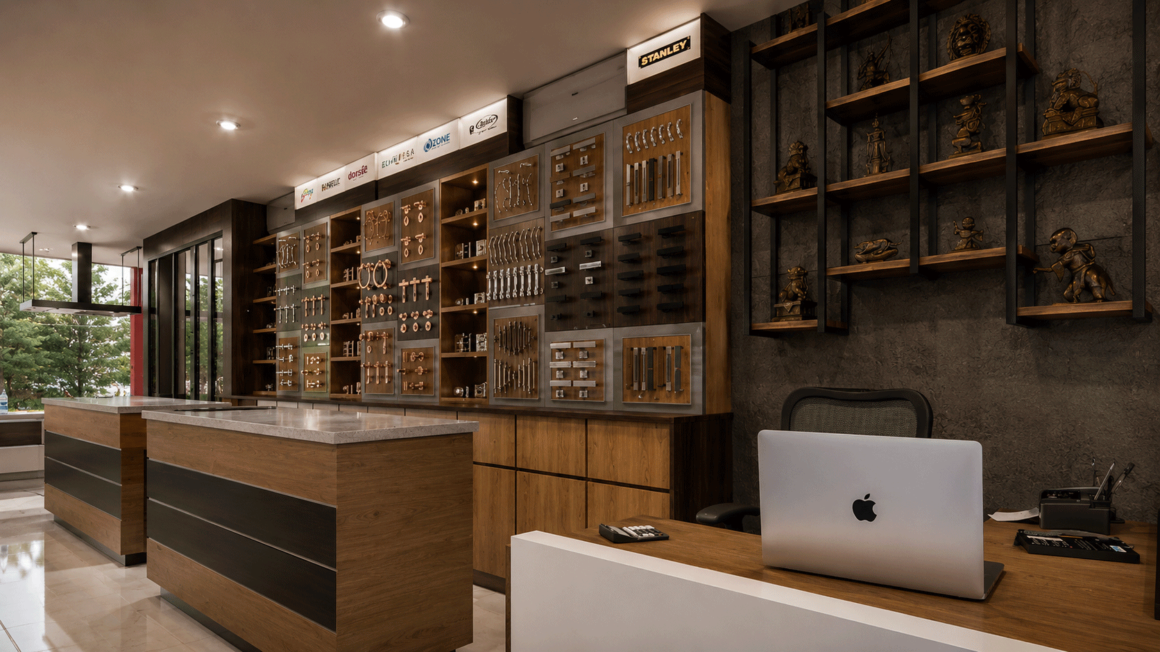 Material and detailing study in a modern kitchen interior